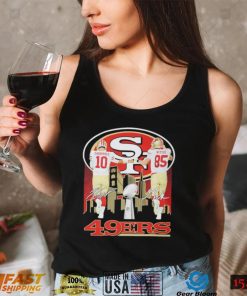 San Francisco 49ers T shirt Jimmy Garoppolo And George Kittle Signatures Long Sleeve, Ladies Tee