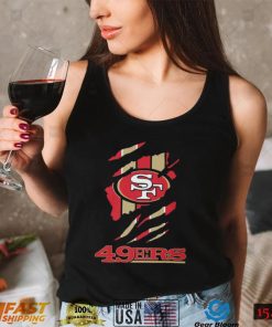 San Francisco 49ers T shirt San Francisco 49ers Scratch Nfl Long Sleeve, Ladies Tee