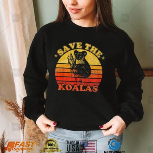 Save The Koalas Retro Sunset Shirt