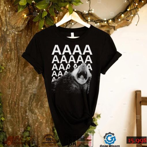 Screaming Possum Aaaa Cute Funny Opossum Dank Meme T Shirt