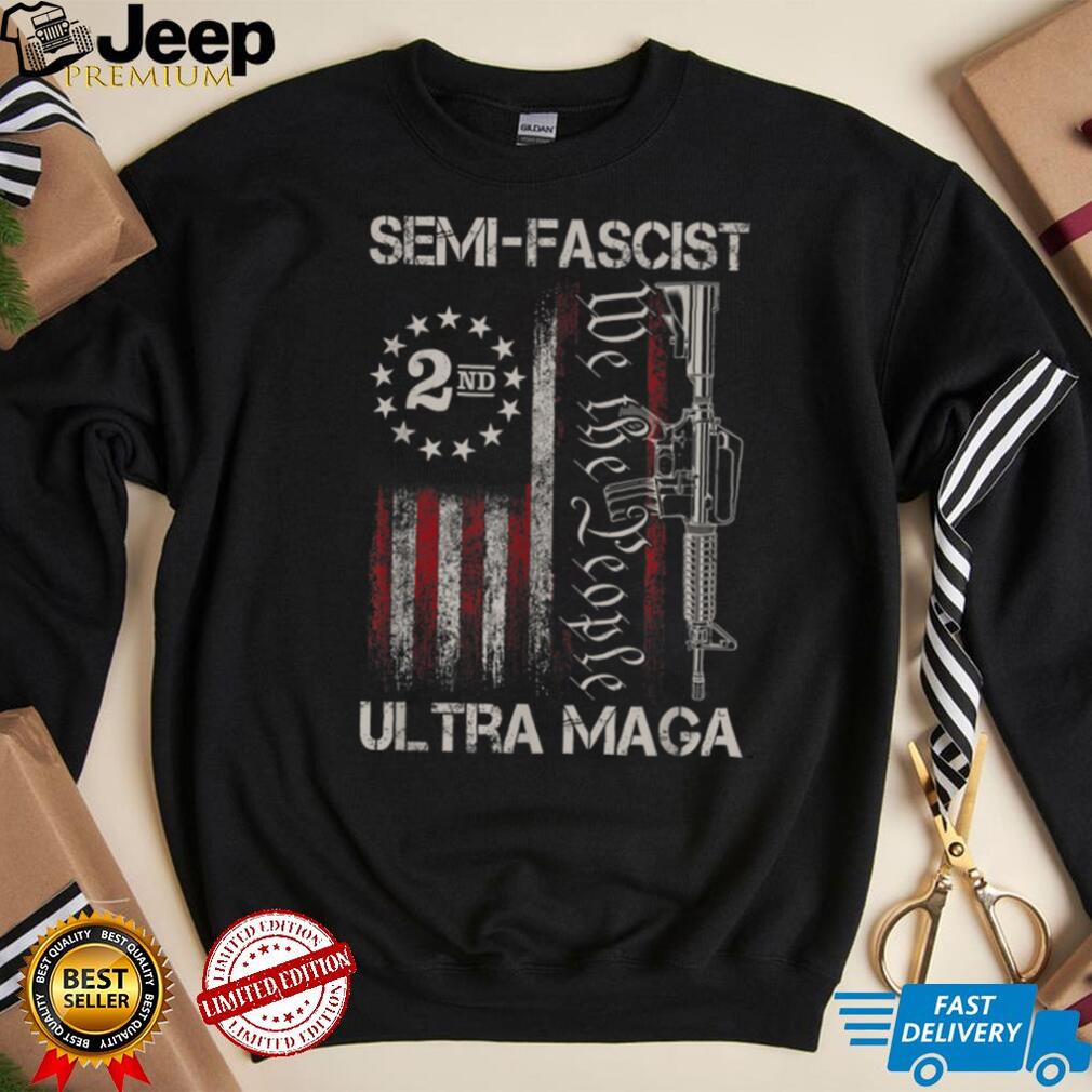 Semi Fascist Ultra Maga Political Humor Biden Quotes US Flag T Shirt