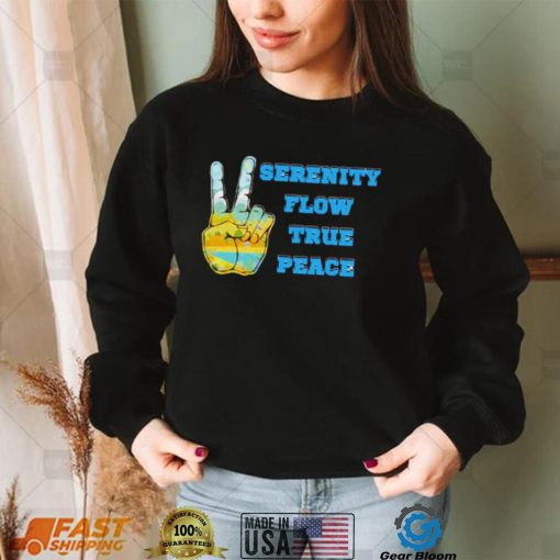 Serenity flow true peace peace sign shirt