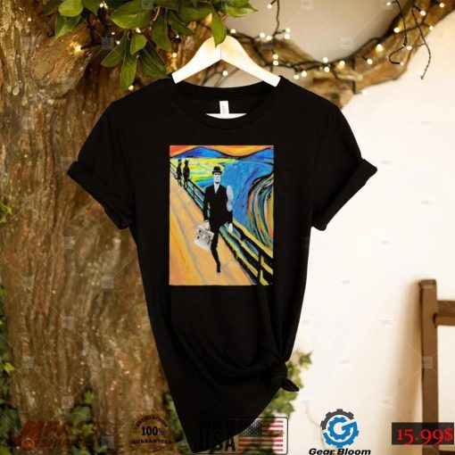 Silly walk van gogh The Scream t shirt