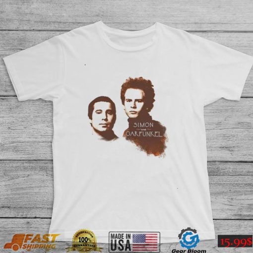 Simon and Garfunkel faces slim shirt