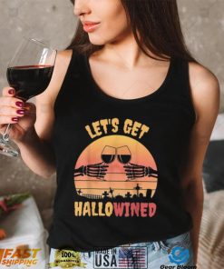 Skeleton Hands Wine Halloween Shirt