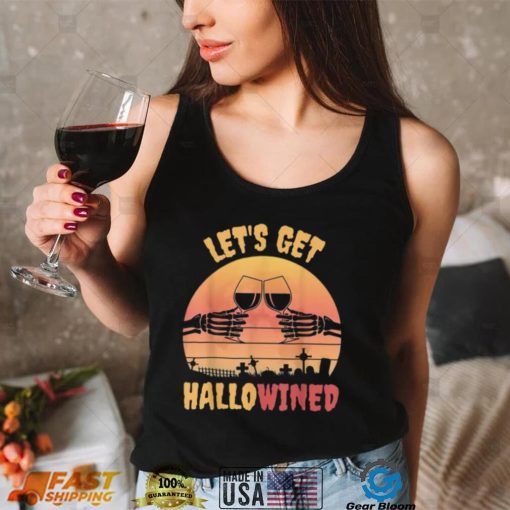 Skeleton Hands Wine Halloween Shirt