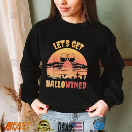 Skeleton Hands Wine Halloween Shirt