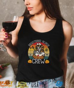 Skeleton Registered Nurse Crew Halloween Nurse Shirt