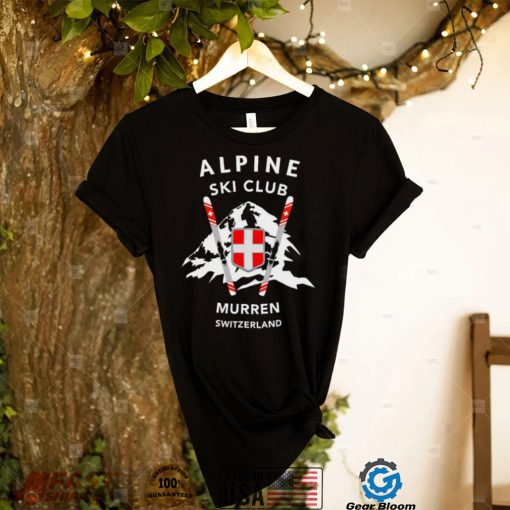 Skiiing Murren Skiers Alps Switzerland Unisex Sweatshirt