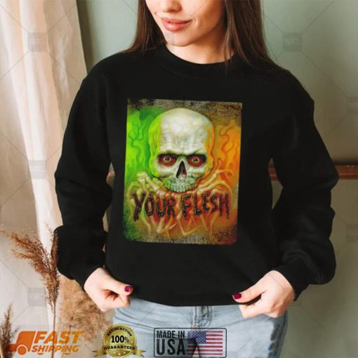 Skull your flesh magazine shirt