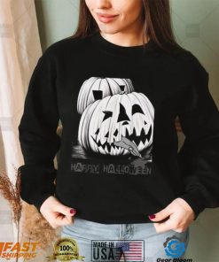 Smilemoretees Evil Pumpkin Eating Hand Halloween Shirt