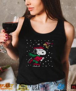 Snoopy Christmas, Peanuts Snoopy, Christmas Snoopy Ice Skating Pullover Shirt