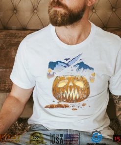 Spooky Halloween With Sad Pumpkin Face Halloween Pumpkin T shirt