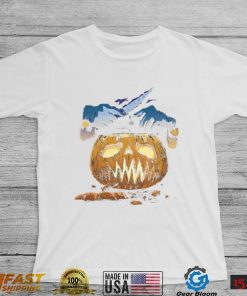 Spooky Halloween With Sad Pumpkin Face Halloween Pumpkin T shirt