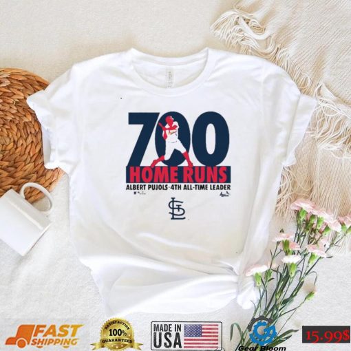 St. Louis Cardinals Albert Pujols Red 700th Home Run Milestone Shirt
