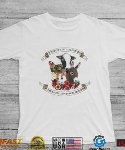 Steph De Landre Fields of freedom animals shirt