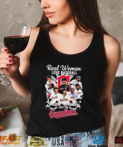 Real Women Love Baseball Smart Women Love The Cleveland Guardians Signatures Shirt