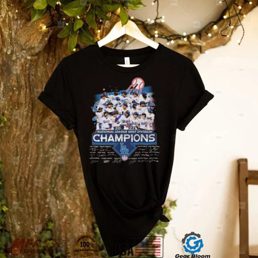 Team Baseball Los Angeles Dodgers 2022 National League West Division Champions Signatures shirt