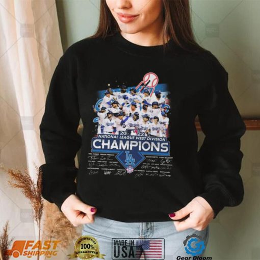 Team Baseball Los Angeles Dodgers 2022 National League West Division Champions Signatures shirt