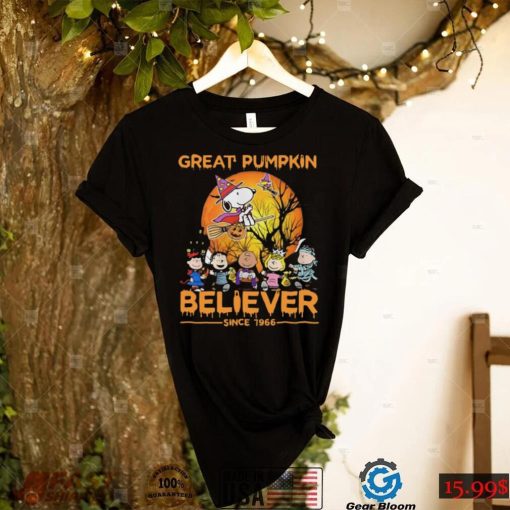 The Peanuts Snoopy Great Pumpkin Believer Since 1966 Charlie Brown Halloween Shirt