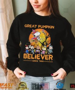 The Peanuts Snoopy Great Pumpkin Believer Since 1966 Charlie Brown Halloween Shirt