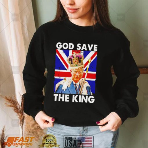 The Royal Family King Charles III God save the King United Kingdom flag shirt