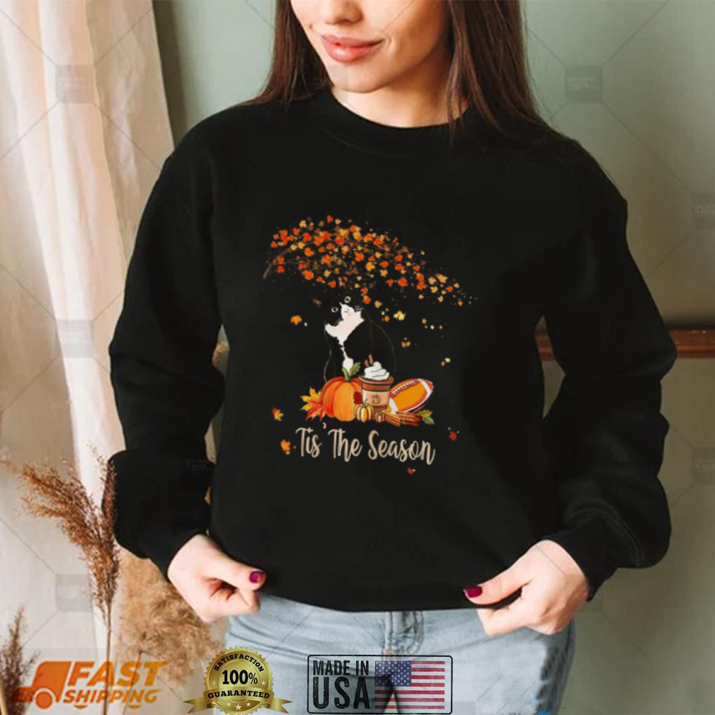 Tis The Season Pumpkin Spice Fall Halloween Cat Shirt Tis The Season Pumpkin Spice Fall Halloween Cat Shirt