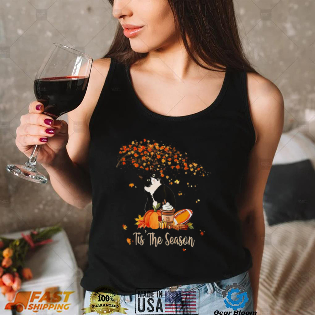 Tis The Season Pumpkin Spice Fall Halloween Cat Shirt Tis The Season Pumpkin Spice Fall Halloween Cat Shirt