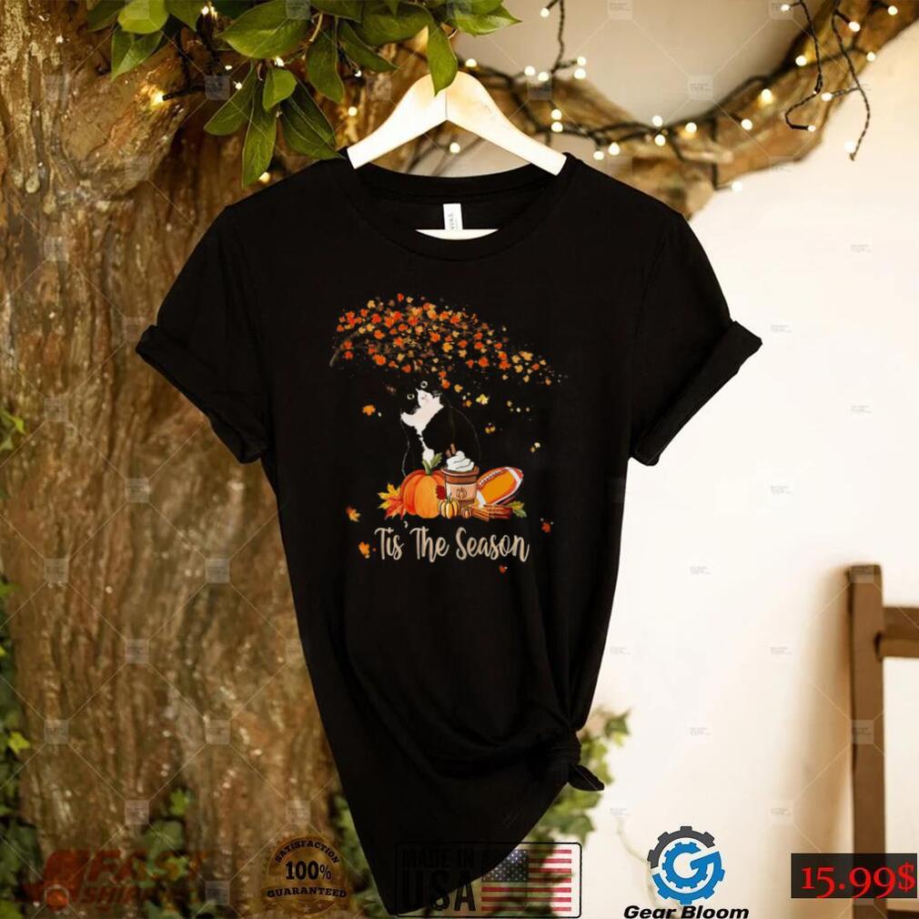 Tis The Season Pumpkin Spice Fall Halloween Cat Shirt Tis The Season Pumpkin Spice Fall Halloween Cat Shirt