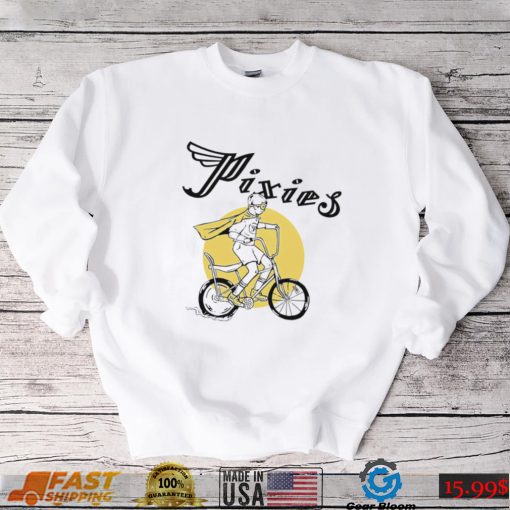 Tony Pixies riding bicycle shirt