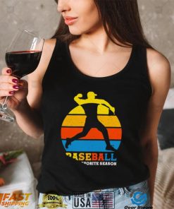 Top baseball is my favorite season sunset vintage shirt