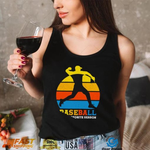 Top baseball is my favorite season sunset vintage shirt