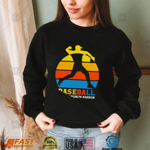 Top baseball is my favorite season sunset vintage shirt