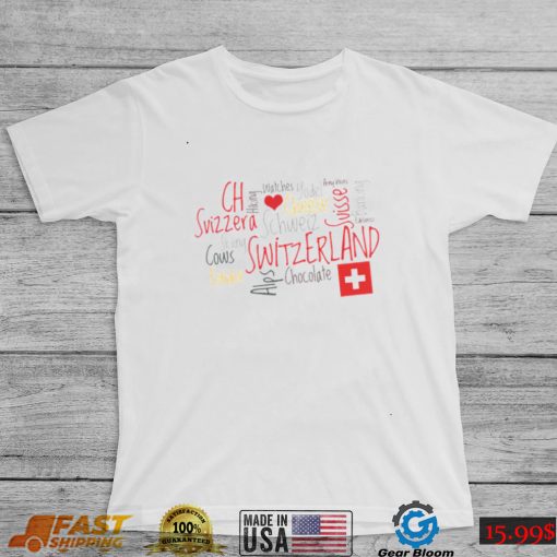 Trending Art Graphic I Love Switzerland Unisex T Shirt