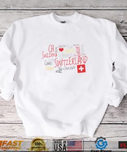 Trending Art Graphic I Love Switzerland Unisex T Shirt