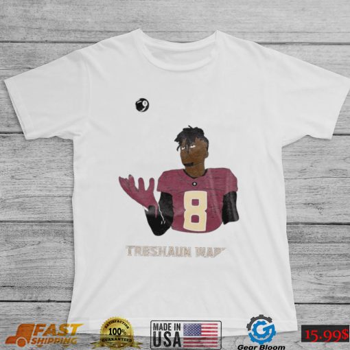 Treshaun Ward Stats Florida State with ball art shirt