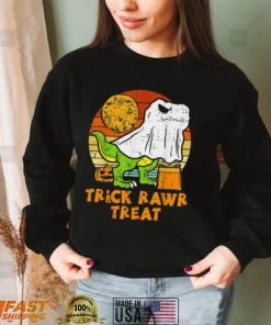 Trick Rawr Treat Ghost Dinosaur Halloween Shirt