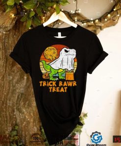 Trick Rawr Treat Ghost Dinosaur Halloween Shirt