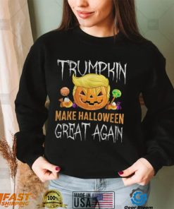 Trumpkin Make Halloween Great Again Trump Hair Halloween Trumpkin T Shirt