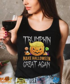 Trumpkin Make Halloween Great Again Trump Hair Halloween Trumpkin T Shirt