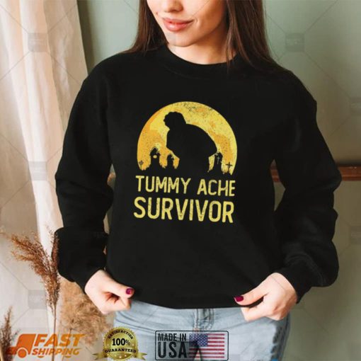 Tummy Ache Survivor Stomachache Halloween Shirt