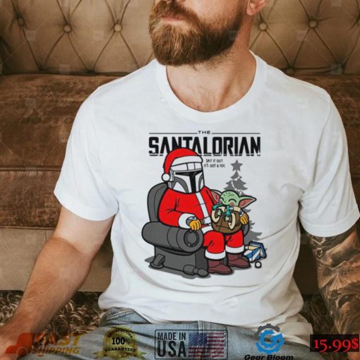 Santa Clause Baby Yoda Baby Yoda Christmas T shirt The Mandalorian The Santalorian Christmas