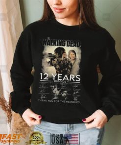 12 Years The Walking Dead Signatures Thank You The Memories Unisex Sweatshirt