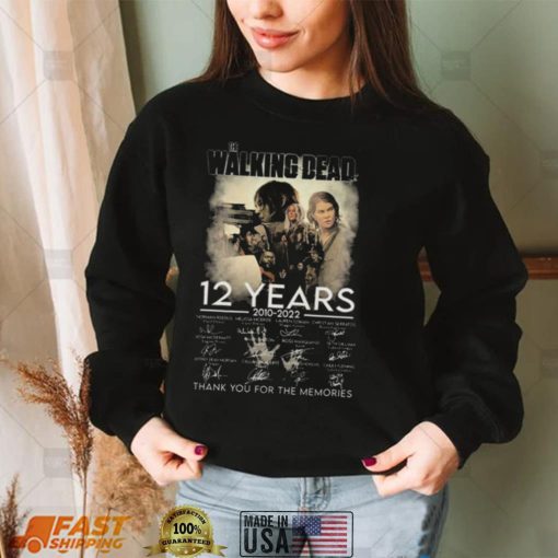 12 Years The Walking Dead Signatures Thank You The Memories Unisex Sweatshirt