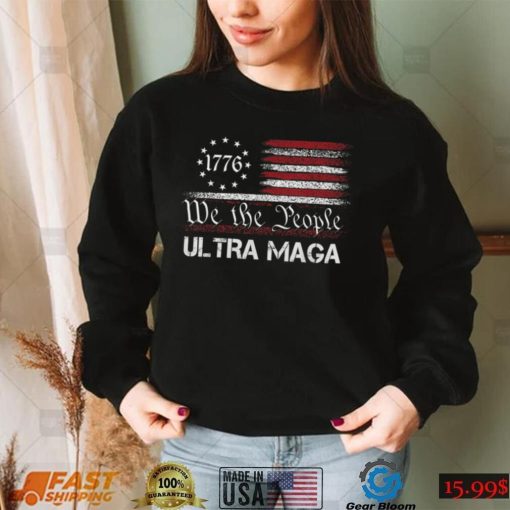 Ultra MAGA We The People Republican USA Flag Vintage T Shirt (1)