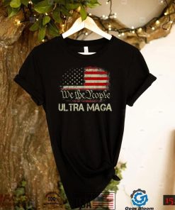 Ultra Maga Proud Pro Trump 2024 Funny Republican USA Flag T Shirt