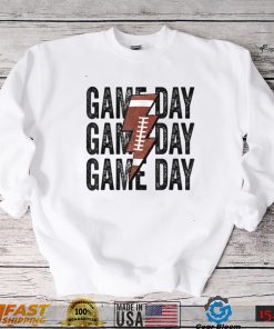 Vintage Game Day Football Lightning Bolt Funny Team Sport T Shirt