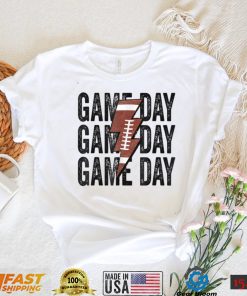 Vintage Game Day Football Lightning Bolt Funny Team Sport T Shirt