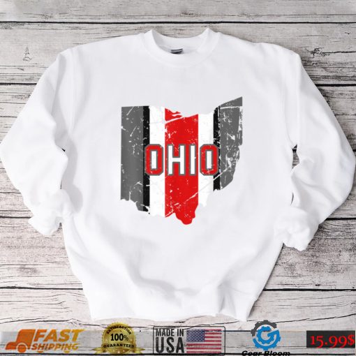 Vintage OHIO Shirt Ohio State Map Women Men Gift T Shirt