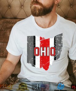 Vintage OHIO Shirt Ohio State Map Women Men Gift T Shirt